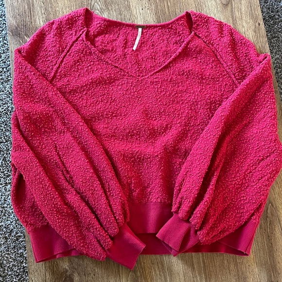 Free People Sweaters - Free people cropped balloon sleeve sweater